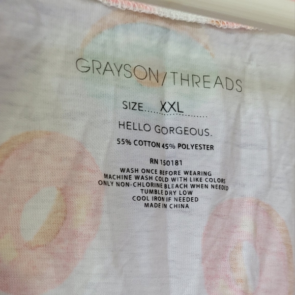 Ladies flowing Donut Tank lightweight with pocket various sizes - Picture 3 of 7